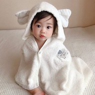 【kontex】日本今治有機棉連帽毛巾/浴巾-Fluffy系列綿羊/大象