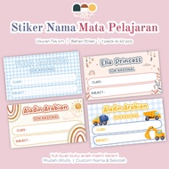 Custom Lesson Name Stickers School Name Sticker/s Book Name Sticker/s Name Sticker/s