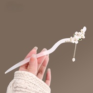 Vintage Flower Hair Sticks Tassel Hairpins Chinese Style Hair Forks Hanfu Headwear Hair Accessories