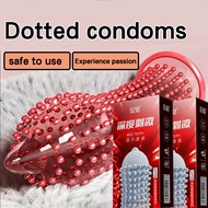 1box 10pcs dotted condom with spike and bolitas medium size ultra thin condoms durex trust comdom