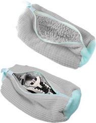 可重複使用洗鞋機袋 - 2 件裝，多功能洗衣鞋袋，適用於洗衣機和烘乾機