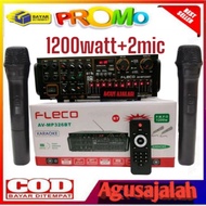 Amplifier+mic KARAOKE 2MICROPHONE SUBWOFER AMPLIFIER PACKAGE 1200WATT EQUALIZER