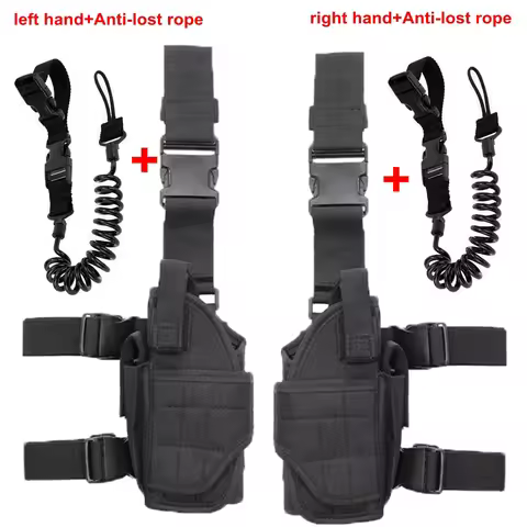 Universal Drop Leg Holster Adjustable Pistol Bag Tactical Gun Holster for 1911 9mm G 17 19 26 34 Rig