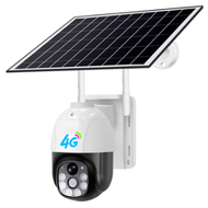 (UKYF) 1 Piece Solar Security Camera Wireless Outdoor System 2mp Battery Powered 4G Camera White for