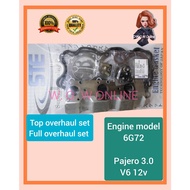 MITSUBISHI PAJERO 3.0 V6 SOHC 6G72 ENGINE HEAD TOP / FULL OVERHAUL GASKET SET