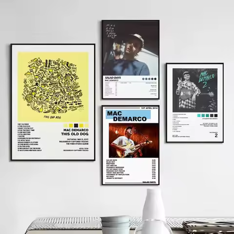 Mac DeMarco This Old Dog Tracklist Salad Days Music Album Cover Poster Prints Wall Art Painting Pict