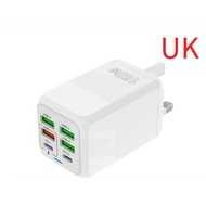 【GWEXMRRI】 150W Multi Port Flash Charger 4USB+2PD Fast Charger 5V USB Type C Power Adapter Fast Char