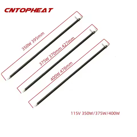 115V Electric Heating Element 6.6mm Stainless Steel Straight Tubular Heater Hot Air Oven Heating Ele
