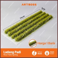 Rice Field Miniature Maket Foliage Diorama Static Grass Tuft - CY00131