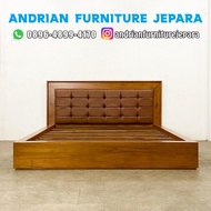 DIPAN 180X200 KAYU JATI - DIPAN MINIMALIS KAYU JATI - RANJANG TIDUR