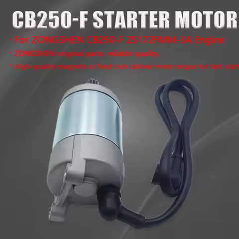 Motorcycle Accessories ZS172FMM-3A Starter Motor 11 Teeth Electrical Starting For ZONGSHEN CB250-F E
