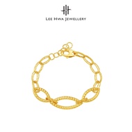 [New Italgold] Lee Hwa Jewellery 916 Gold Interlaced Bracelet