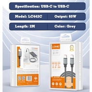 LDNIO Cable LC441C/ LC631C/ LC901C 1M & 2M 65W Type-C to Type-C Cable support PD and AC Fast Chargin
