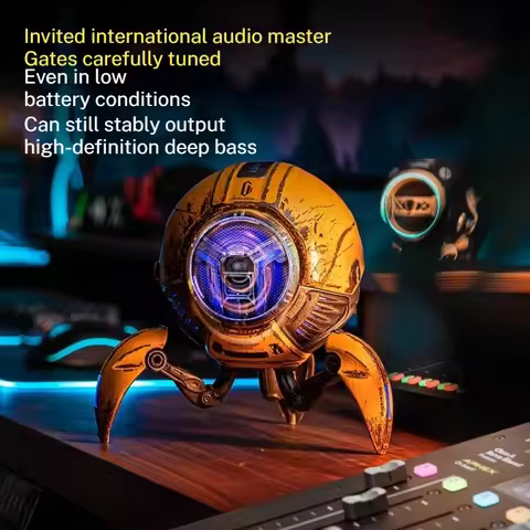 G1 Pro Bluetooth Speaker Desktop E-Sports Mecha Foldable Figurine Heavy Bass Stereo Dual Speakers Tr