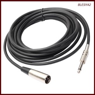 [Blesiya2] 3Pin XLR to 1/4" 6.35mm XLR M/M Plug Microphone Adapter Cable Cord 6ft