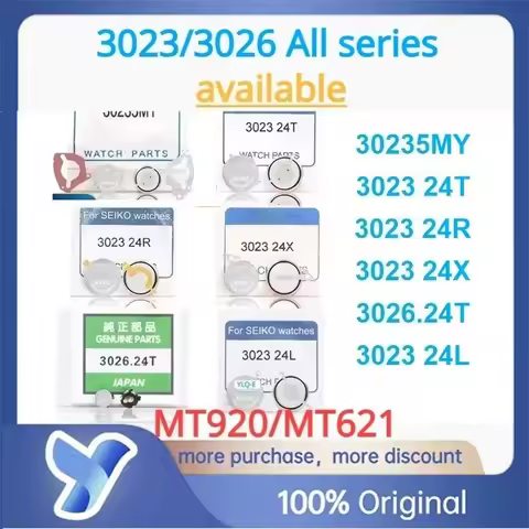 MT920 MT621 30235MY 3023-24T 3023-24R 3023-24X 3026.24T 3023-24L for Seiko Watch Kinetic Energy Rech