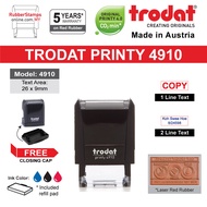 SAME DAY POSTAGE | RUBBER STAMPS TRODAT 4910 SELF INKING STAMP 26X9mm | CUSTOMIZED TEXT OR LOGO