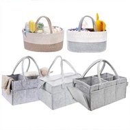 Woven Cotton Baby Diaper Caddy Organizer Bag Portable Holder Bag MaternityNursery Essentials Storage