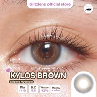 Glitzlens KYLOS BROWN [DIA14.0] วัสดุ Silicone hydrogel สำหรับคนตาแห้งง่าย