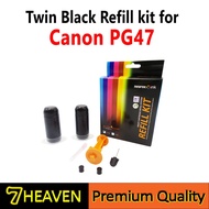 NEUROX Ink Refill Kit 30ML (Black) Canon PG-47 for Printer Canon Pixma E400, E410, E460, E470, E4270, E3170, E3370