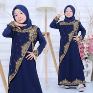 Almost Fashion Abaya Turki Turkey Gamis Anak Tanggung 6-12 Tahun Hitam Impor Mewah Terbaru Terlaris 