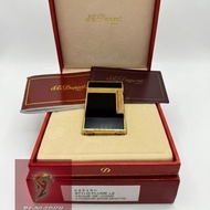 ST ST Dupont Ligne 2 Black Lique de Chine Gold Trim - Authentic Luxury Lighter - Lighter OriginalDup