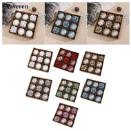[Vaveren] 9 Pieces 8cm Christmas Tree Ball Ornaments Shatterproof Accessory Xmas Tree