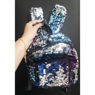 Backpack sequin bag bling bling bag children's rabbit bag