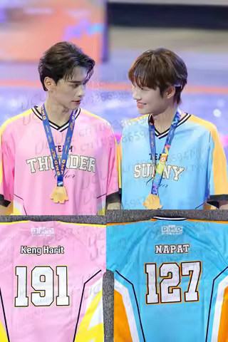 Summer Men's Women's DMD Sport Day Thailand Domundi Sport Mesh Jersey Keng Harit&Napat Fashion Stree