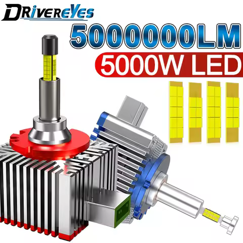 D1S D3S LED Headlight 360 LED 1:1 HID Canbus D1R D3R 5000W 5000000LM Xenon Bulb Turbo Car Lamps Moto