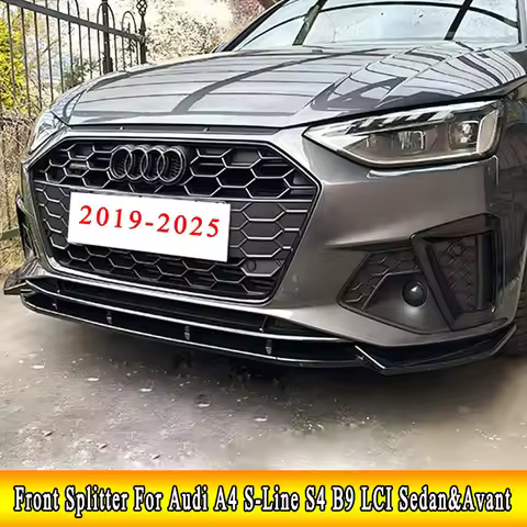 For Audi A4 S-Line Audi S4 B9 Facelift B9.5 2019-2025 Sedan / Avant Car Front Bumper Lip Chin Spoile
