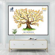 Commemorative fingerprint painting for YEP company with frame