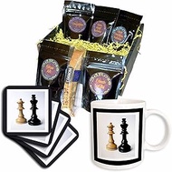 3dRose cgb_80372_1 King n Queen Of Chess - Coffee Gift Basket, Multicolor
