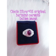 cincin silver925 permata delima masak/cincin perak925/cincin