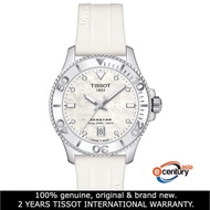 Tissot T120.210.17.116.00 Women Quartz T-Sport Seastar 1000 Diamonds White Rubber Strap Watch (36mm)