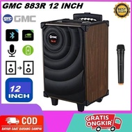 Speaker Portable /Meting Bluetooth GMC 883N Ukuran 15 Inch + Mic Wireless 1pcs