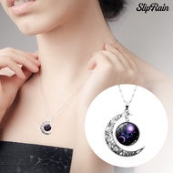 [SR]12 Constellation Half Moon Zodiac Sign Astrology Horoscope Pendant Necklace