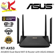 ASUS RT-AX53U AX1800 DUAL-BAND WIFI 6 ROUTER WITH AIPROTECTION, MU-MIMO TECHNOLOGY, AIMESH WIFI SYST