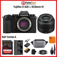 Fujifilm X-S20 / XS20 body / lens combo mirrorless camera + Premium