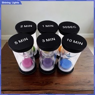 Baoblaze 6 Pieces Hourglass Timer Sandglass Timer 30Sec 1Min 2 Min 3Mins 5 Min 10Mins
