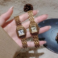 SUNLIFEX Elegant Square Dial Watch Roman Numbers Vintage-Inspired Chain Link Bracelet Quartz Watch f