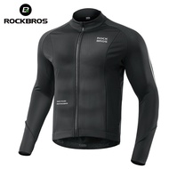 ROCKBROS Cycling Jersey Warm Fleece Long Sleeve Cycling Jacket Comfortable Windproof MTB Road Bike Clothing