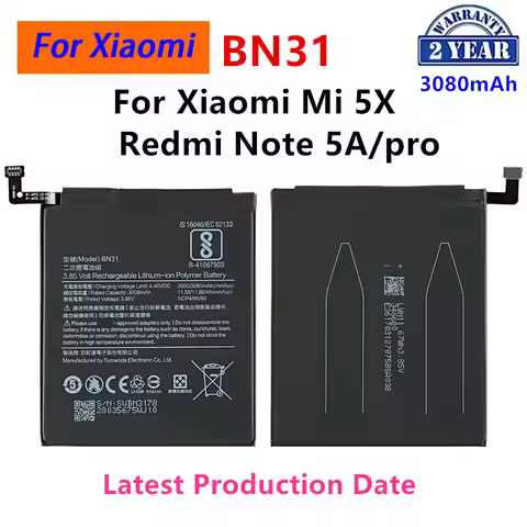 Brand New BN31 3080mAh Battery For Xiaomi Mi 5X Mi5X Redmi Note 5A / Pro Mi A1 Redmi Y1 Lite S2 BN31