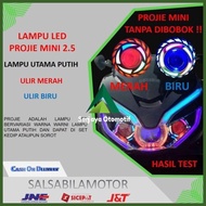 Lampu projie depan hid/led projektor motor rainbow 2.5/3.5 inch beat