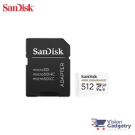 SanDisk High Endurance Video Monitoring Micro SD Card with Adapter V30 U3 (512GB/100MB/s)
