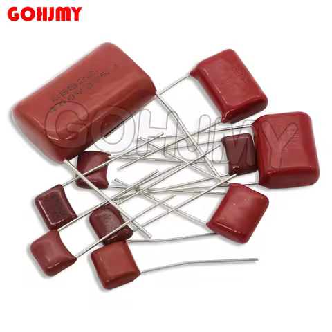 10PCS 63V 100V 250V 400V 450V 630V 2000V RED CBB Polypropylene film capacitor 101 103 104 105 125J 2