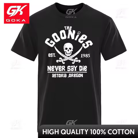 Hip Hop T Shirts Men Women Oregon Pirate Flag Never Say Die Astoria Casual Tee Shirt Cotton Breathab