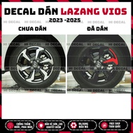 Vios 2023 - 2025 wheel stickers, decorative Vios wheel decals create highlights