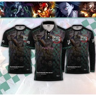 DJ Sport Jersey Demon Slayer Jersey Anime Children & Dewasa Unisex T-Shirt / Size:XS-3XL / Baju Jers