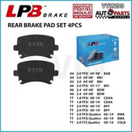 [Rear Brake Pad] Audi A4 2.0TFSI 3.0 B7/8EC A6 C6/4F2 2.0TFSI 2.4 TT 8J3 1.8/2.0 TFSI 2.0 TFSI Quatt